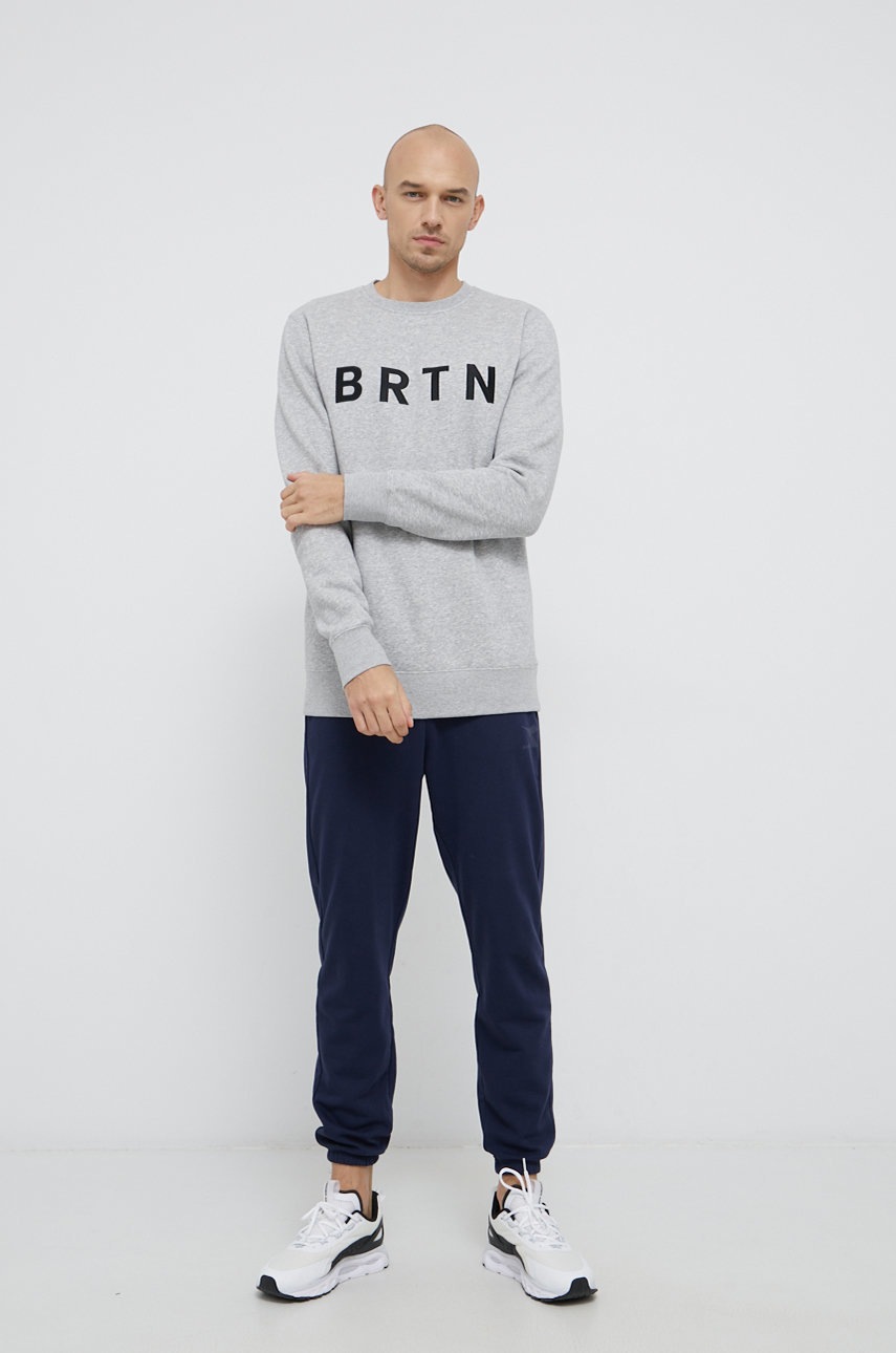 

Кофта Burton мужская цвет серый с аппликацией