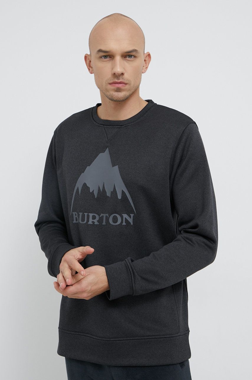 Burton Bluză bărbați, culoarea gri, cu imprimeu answear.ro