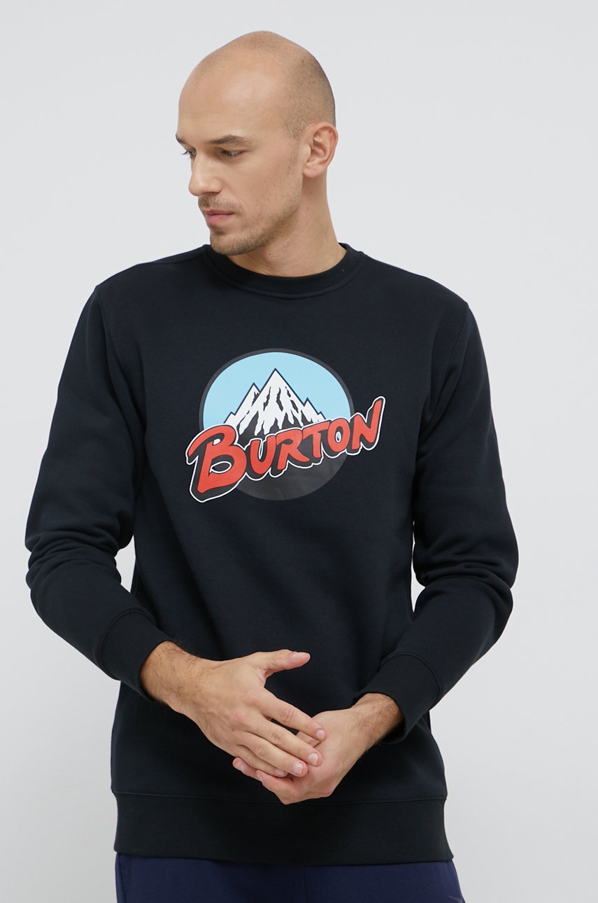 

Суичър Burton мъжки в черно с принт, Черен