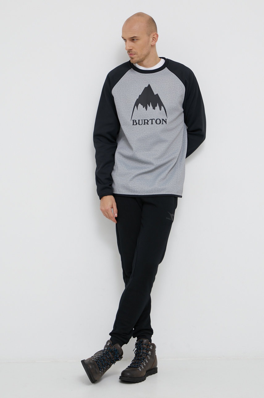 

Кофта Burton мужская цвет серый гладкая