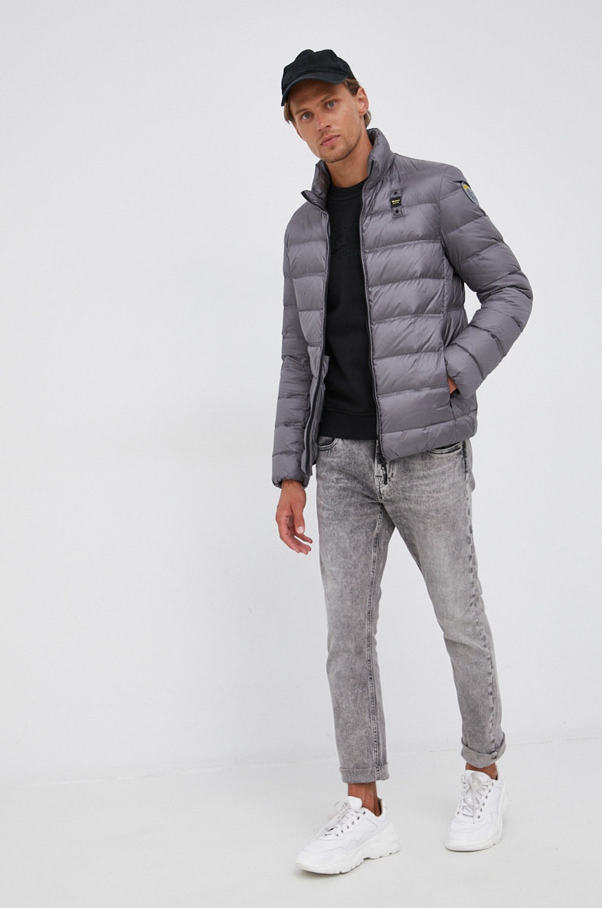 

Кофта Blauer мужская цвет чёрный с аппликацией