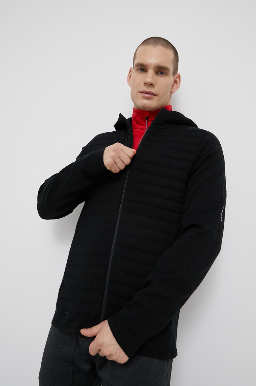 

Спортивная кофта Icebreaker Zoneknit мужская цвет чёрный однотонная