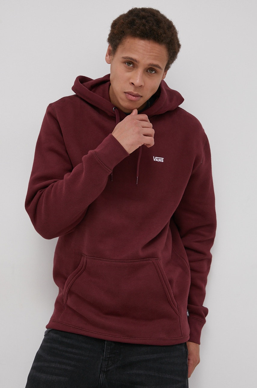 Vans Bluza męska kolor fioletowy z kapturem gładka