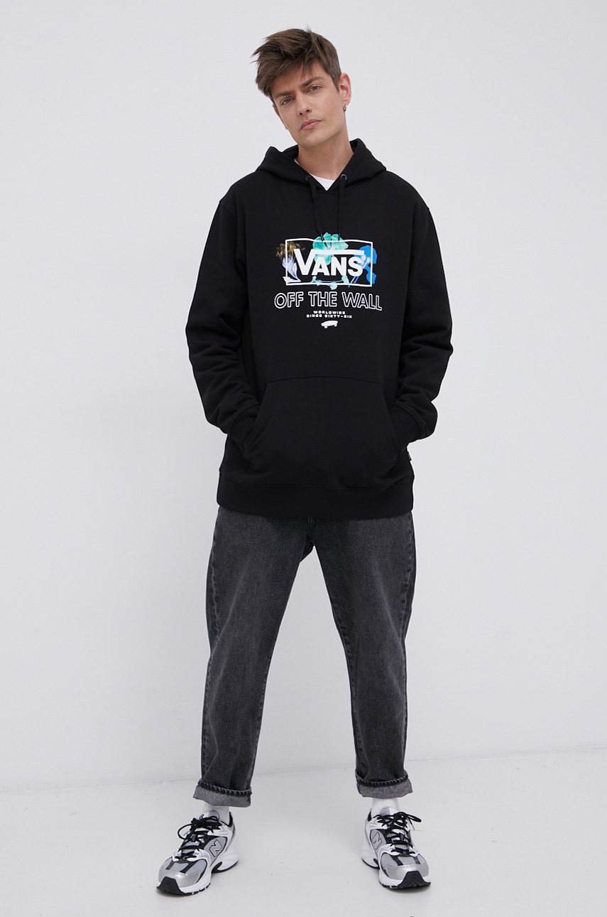 

Vans - Памучен суичър, Черен