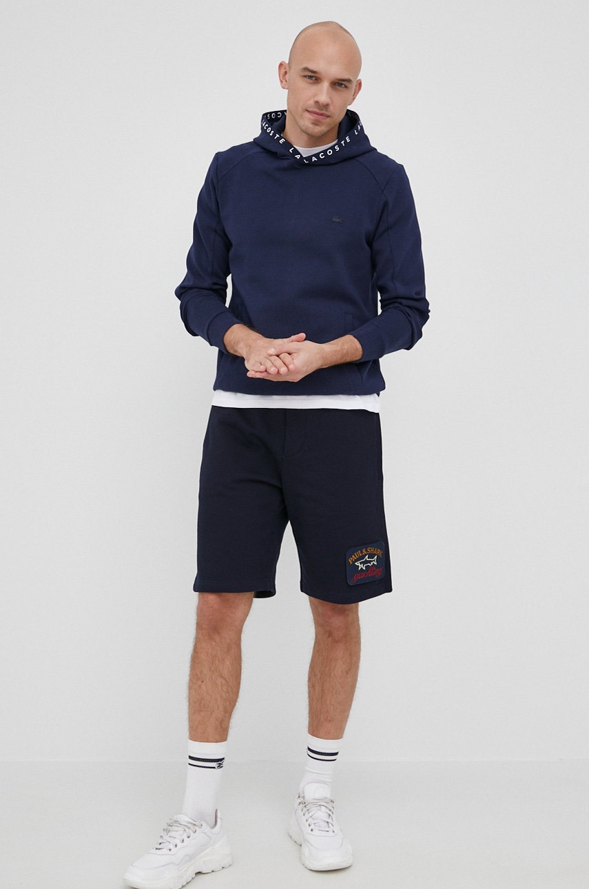 

Кофта Lacoste чоловіча колір синій однотонна