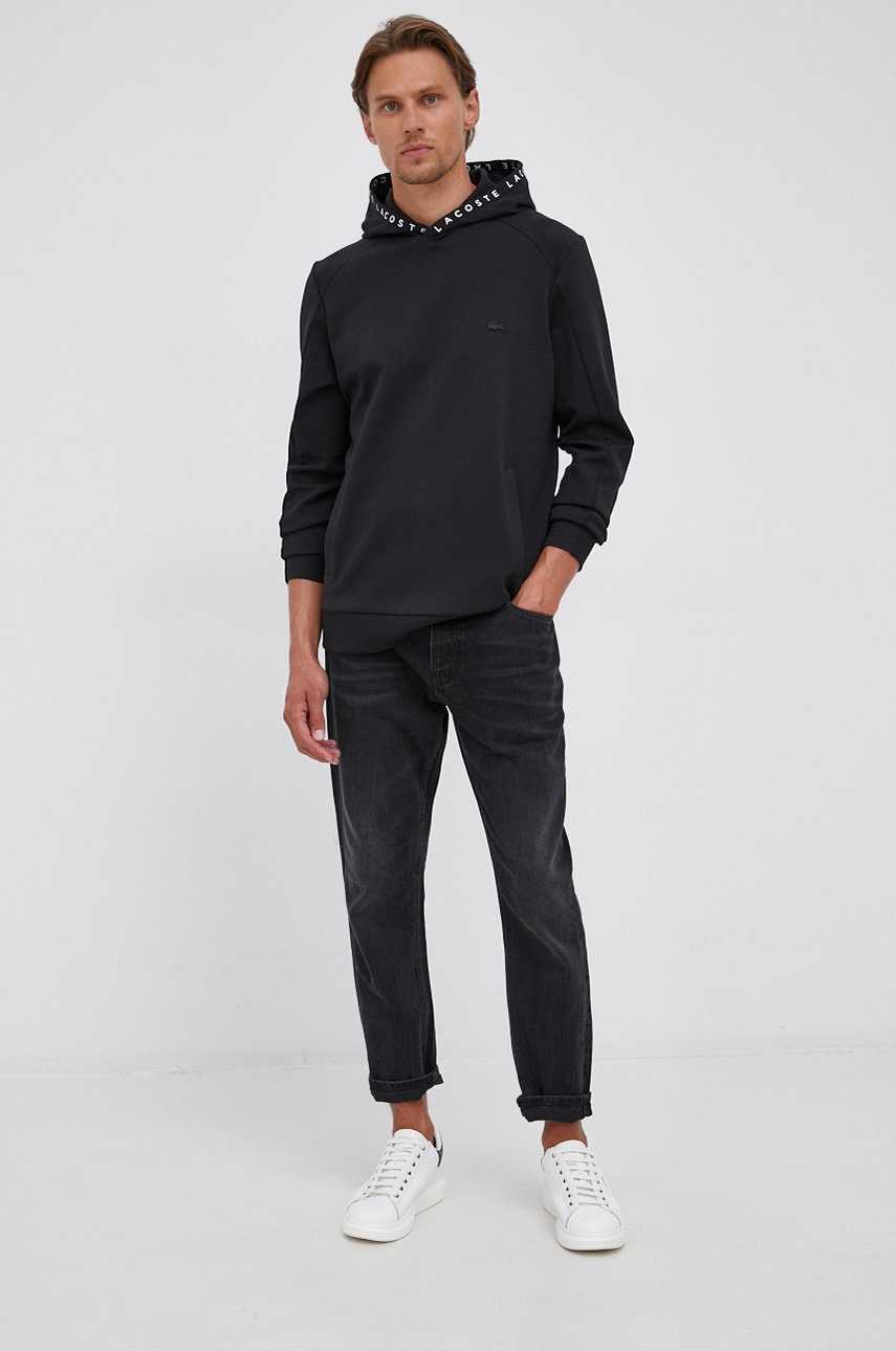 

Кофта Lacoste мужская цвет чёрный однотонная
