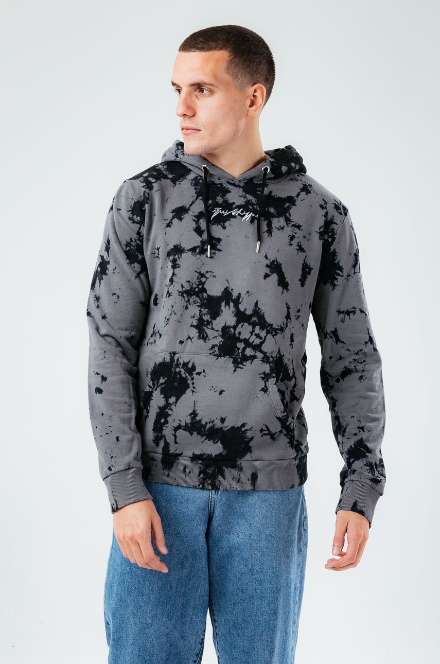 Hype hanorac de bumbac bărbați, culoarea gri, modelator
