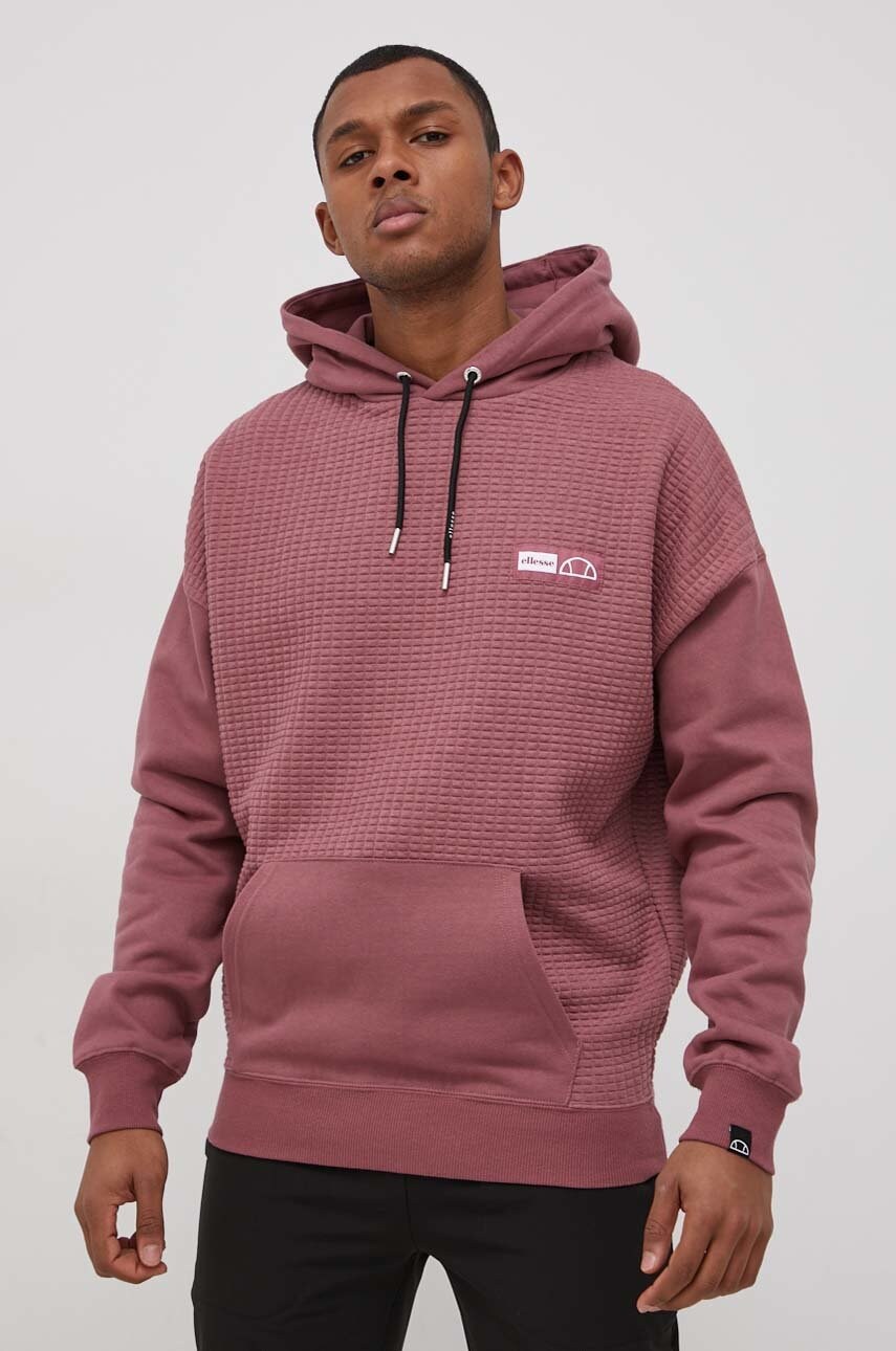 Ellesse bluză bărbați, culoarea roz, material neted