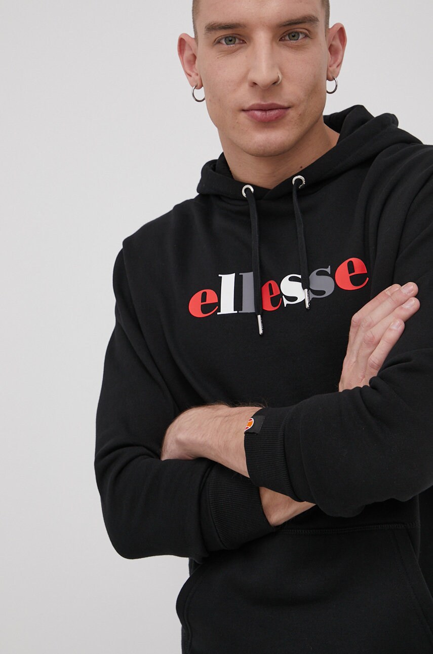 

Суичър Ellesse мъжки в черно с принт, Черен