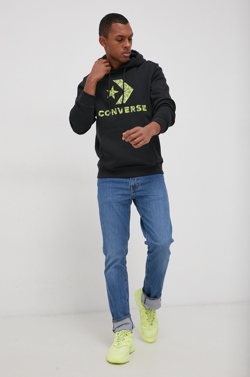 

Кофта Converse мужская цвет чёрный с принтом