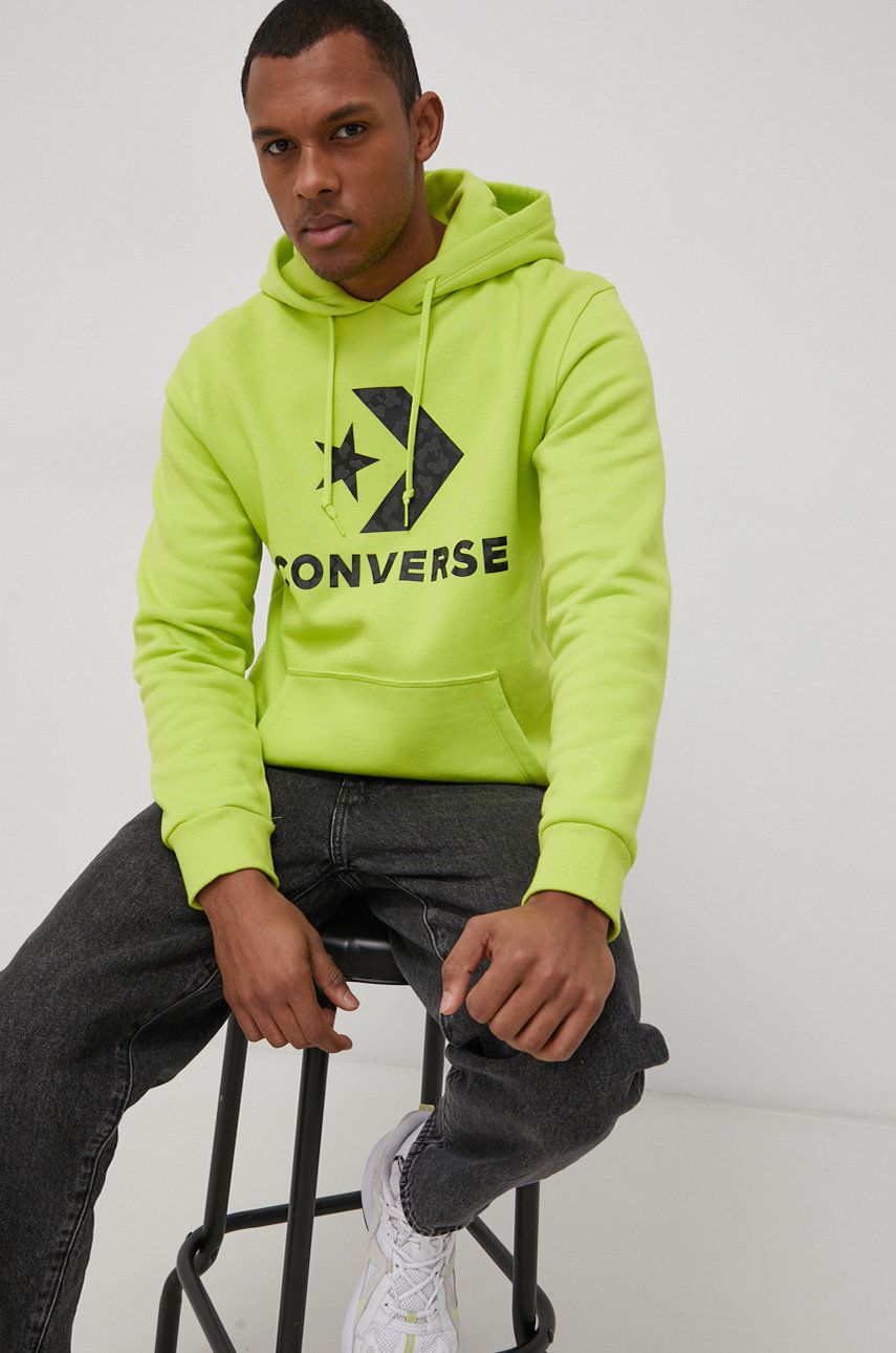 Converse Bluză bărbați, culoarea verde, cu imprimeu answear.ro imagine 2022 reducere
