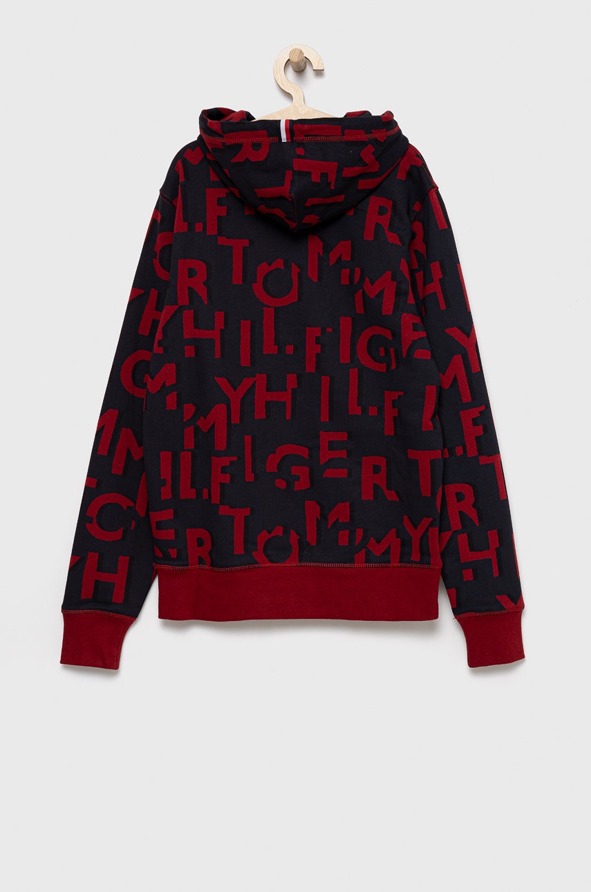 

Хлопковая кофта Tommy Hilfiger мужская цвет красный с принтом