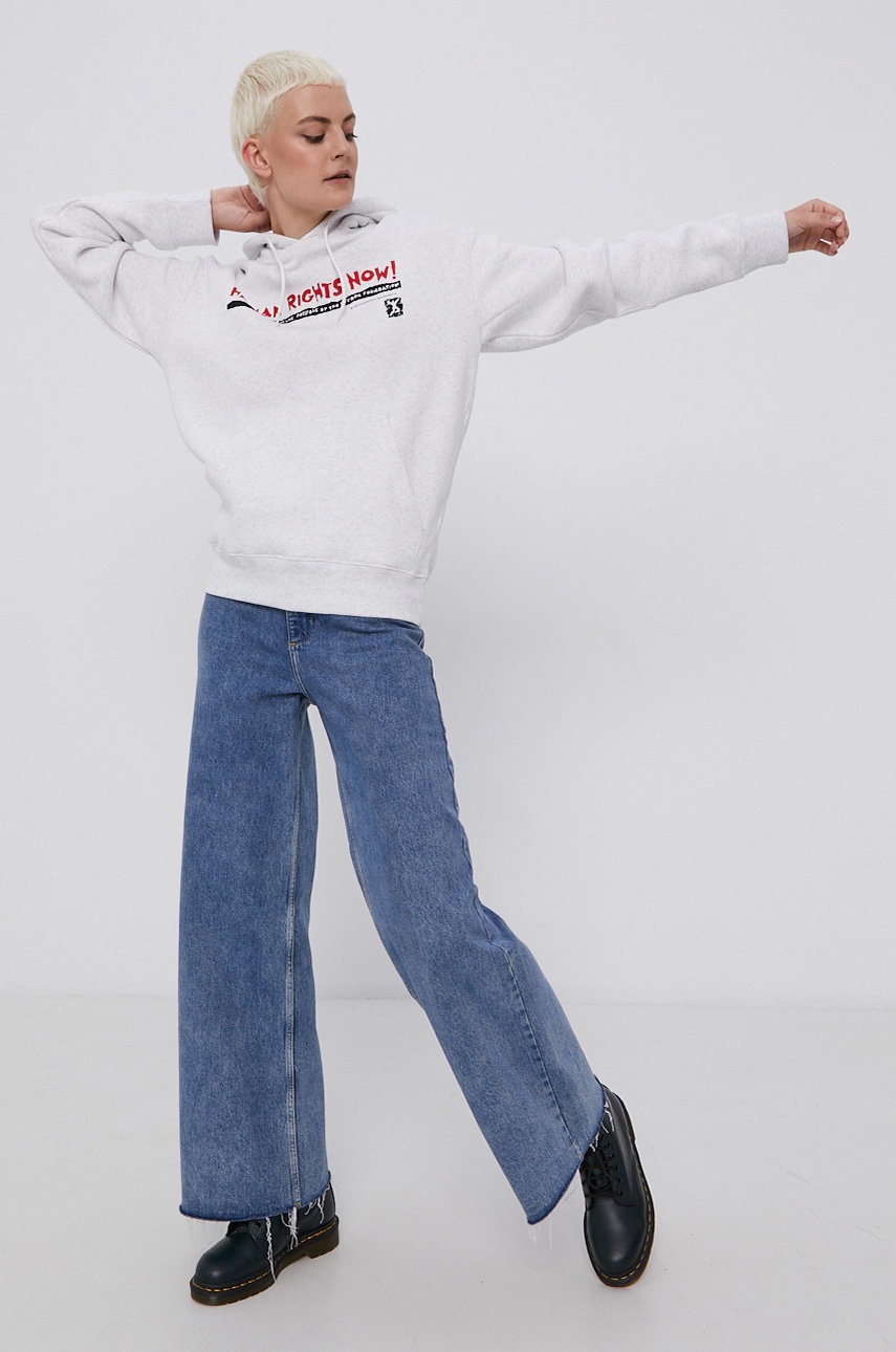 

Кофта Reebok Classic H65682 колір сірий з принтом
