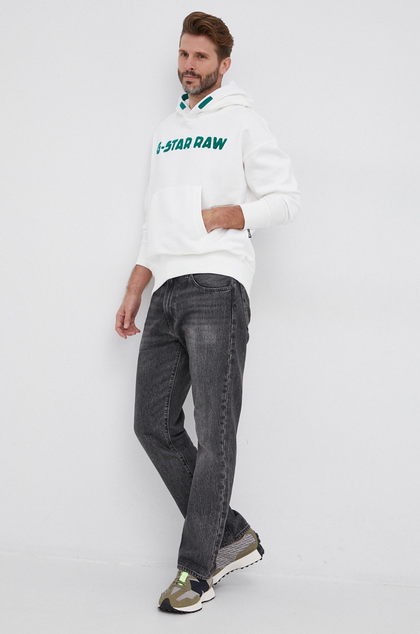

Кофта G-Star Raw колір білий з принтом