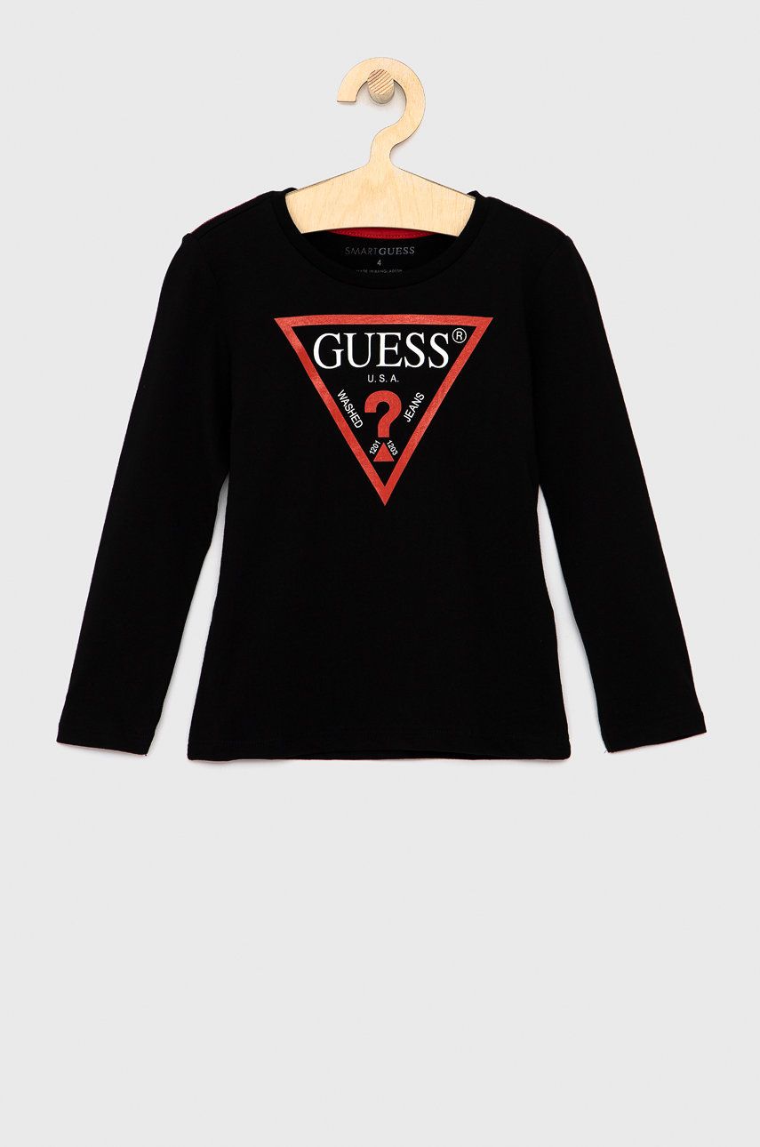 Детский лонгслив Guess цвет чёрный с принтом в Киеве Детский лонгслив Guess цвет чёрный с принтом в Киеве