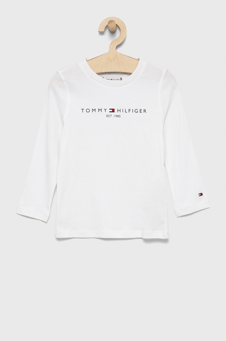 

Детска блуза с дълги ръкави Tommy Hilfiger в бяло с принт, Бял