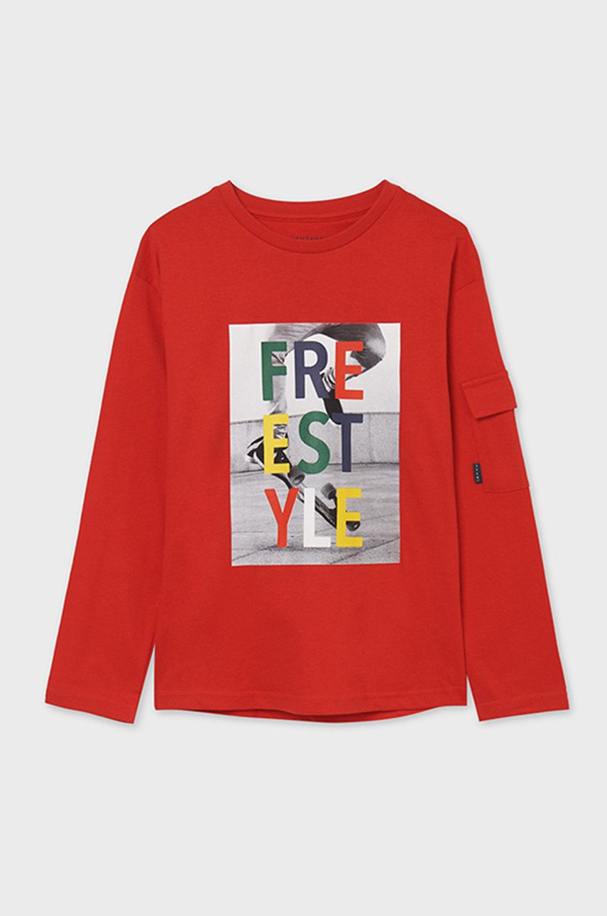 Mayoral Longsleeve copii culoarea rosu, cu imprimeu 2022 ❤️ Pret Super answear imagine noua 2022