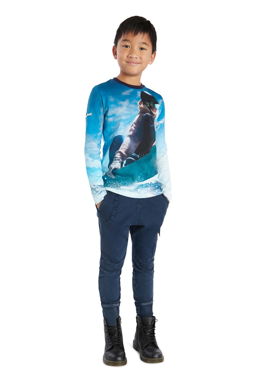 Desigual - longsleeve din bumbac pentru copii