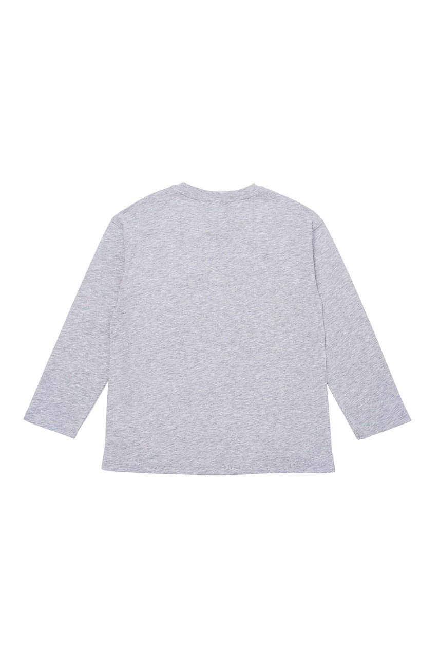 

Дитячий лонгслів Kenzo Kids колір сірий з принтом