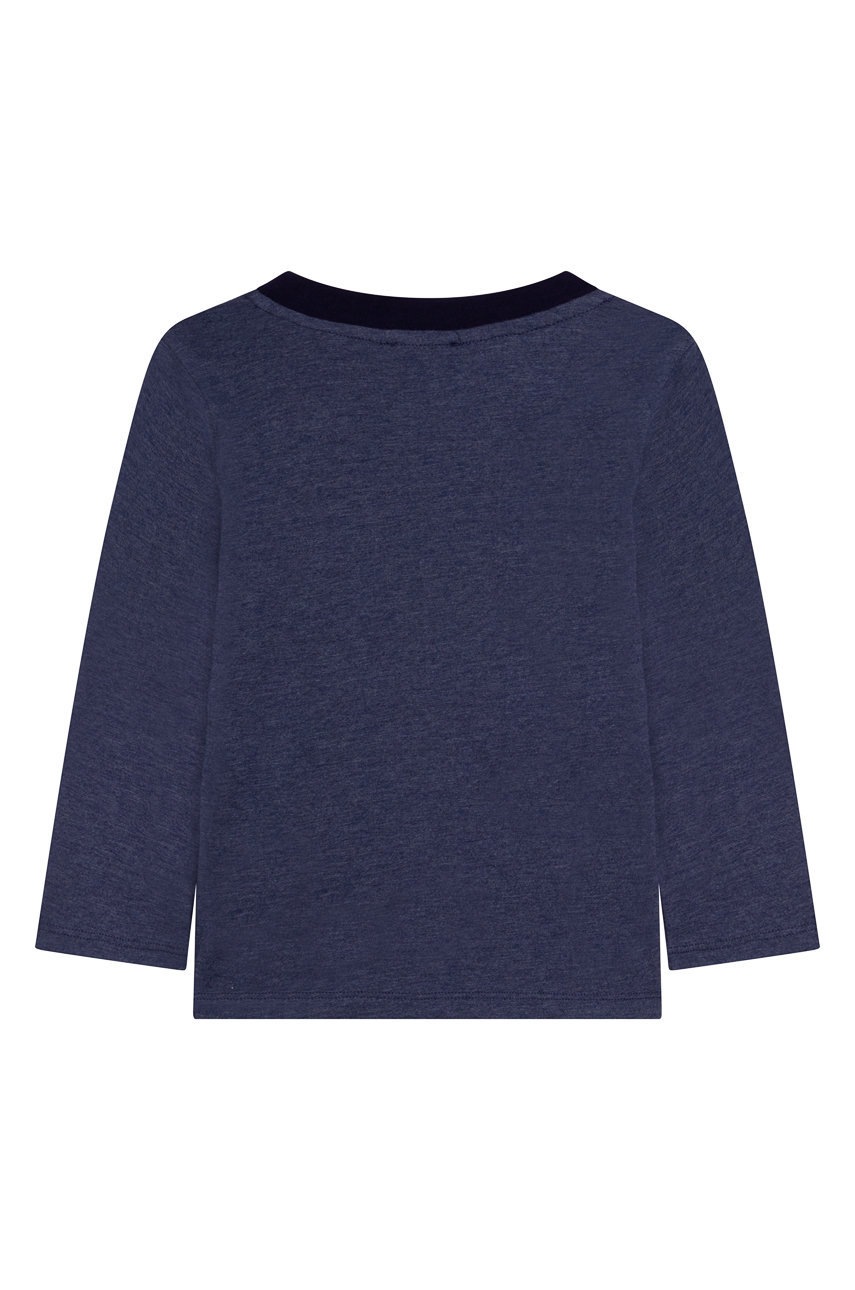 

Хлопковый детский лонгслив Kenzo Kids цвет синий с принтом
