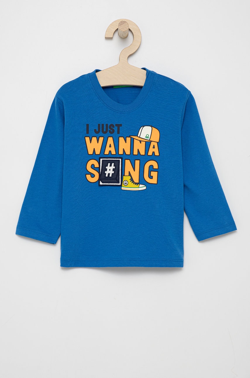 United Colors Of Benetton longsleeve copii cu imprimeu