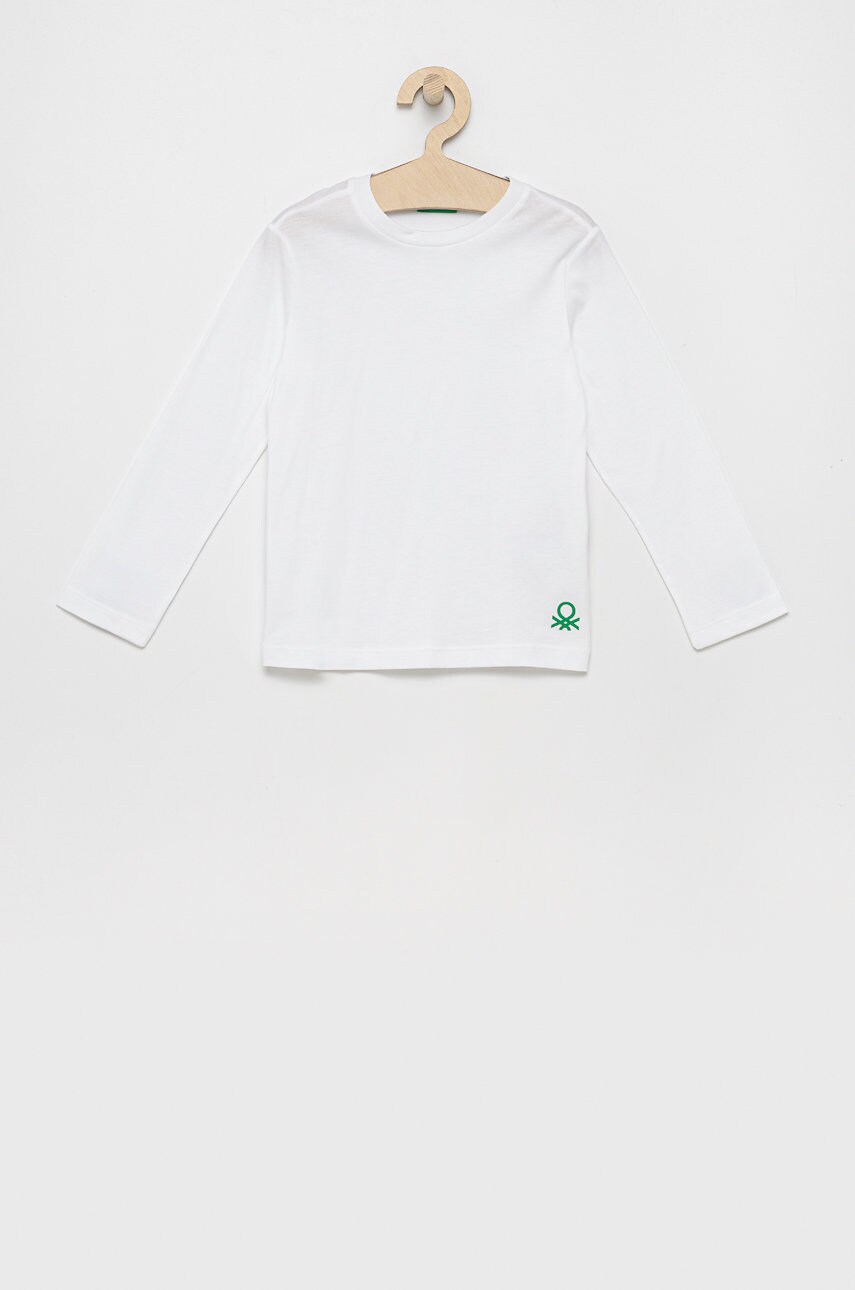

United Colors of Benetton - Детска блуза с дълги ръкави, Бял