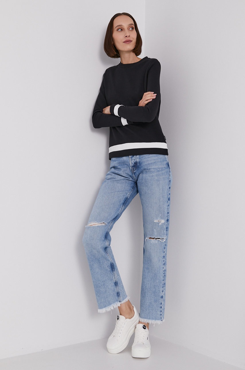 

Лонгслив Calvin Klein женский цвет чёрный
