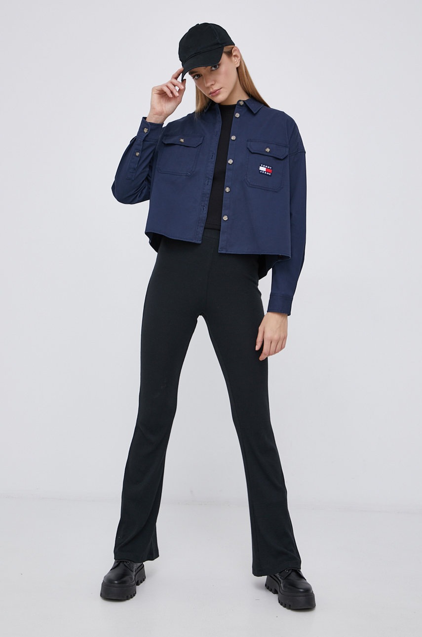 

Лонгслів Tommy Jeans жіночий колір чорний