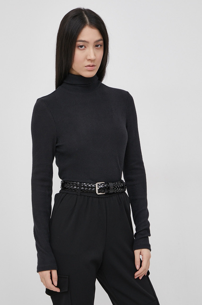 

Блуза с дълги ръкави Vero Moda дамска в черно, Черен