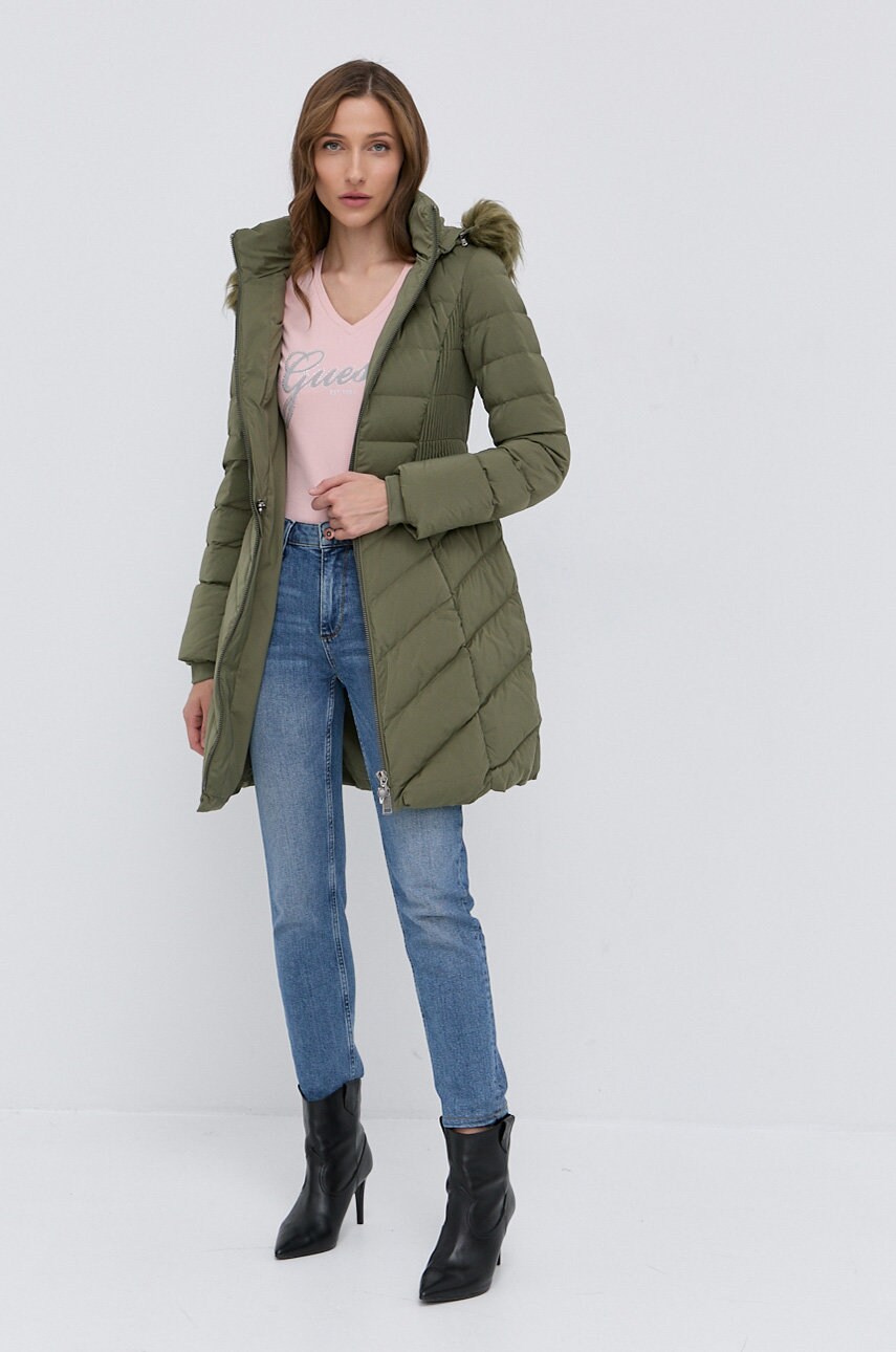 

Лонгслів Guess жіночий колір рожевий