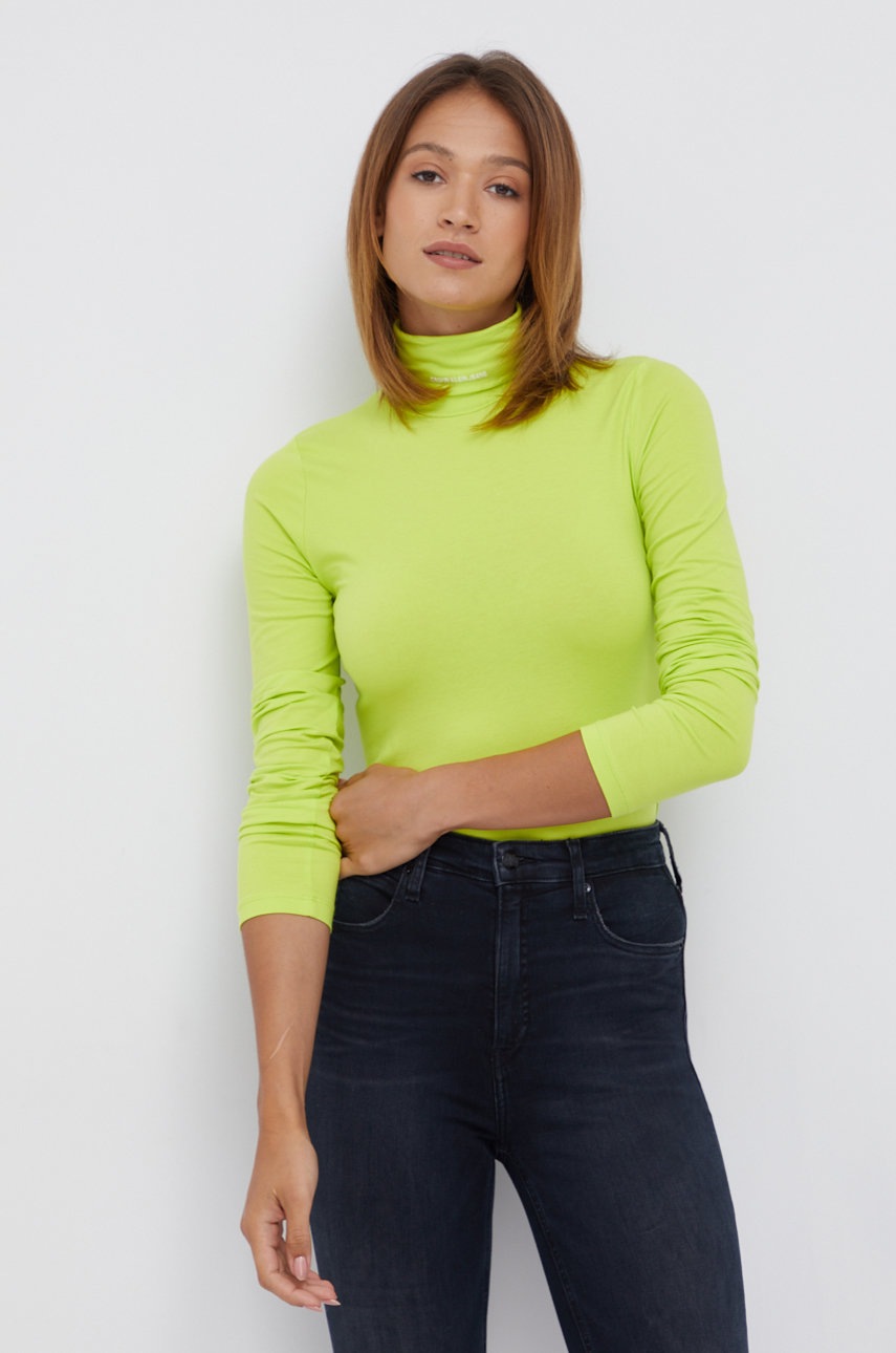 

Calvin Klein Jeans - Блуза с дълги ръкави, Зелен