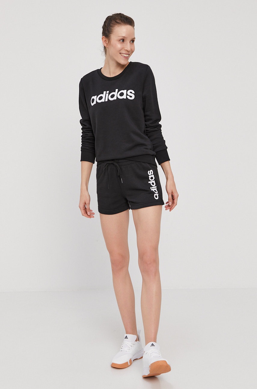 

Кофта adidas жіноча колір чорний з принтом