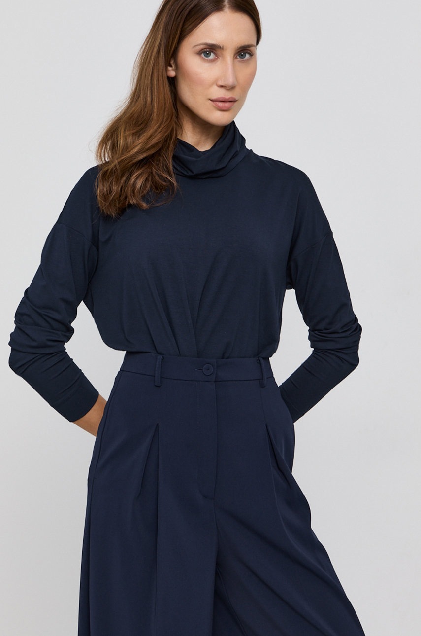 

Лонгслів Max Mara Leisure жіночий колір синій гольф