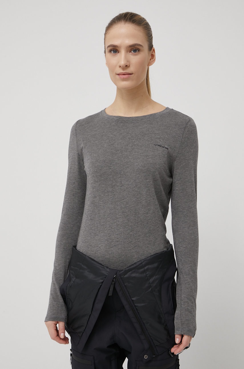 Viking longsleeve funcțional Teres culoarea gri
