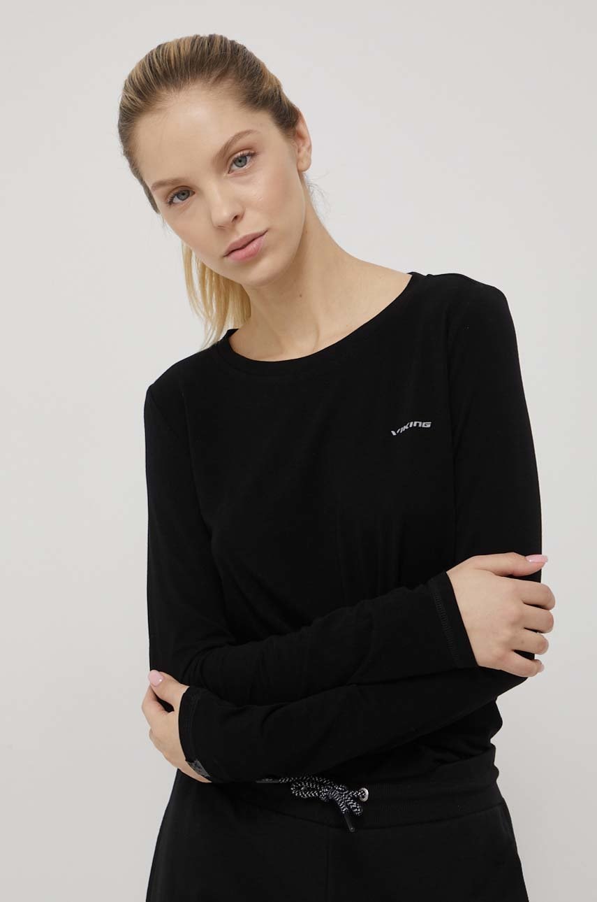 Viking longsleeve funcțional Teres culoarea negru
