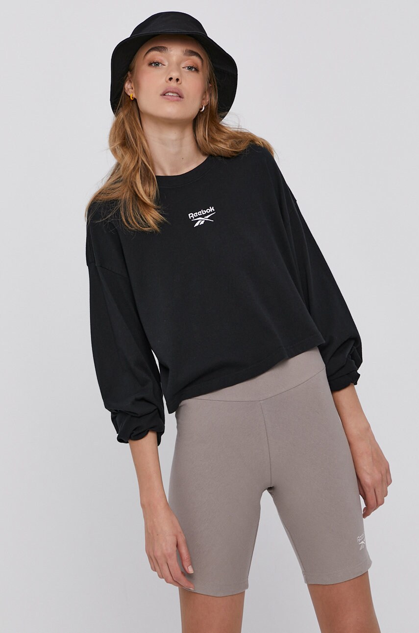 

Лонгслів Reebok Classic GS1679 жіночий колір чорний