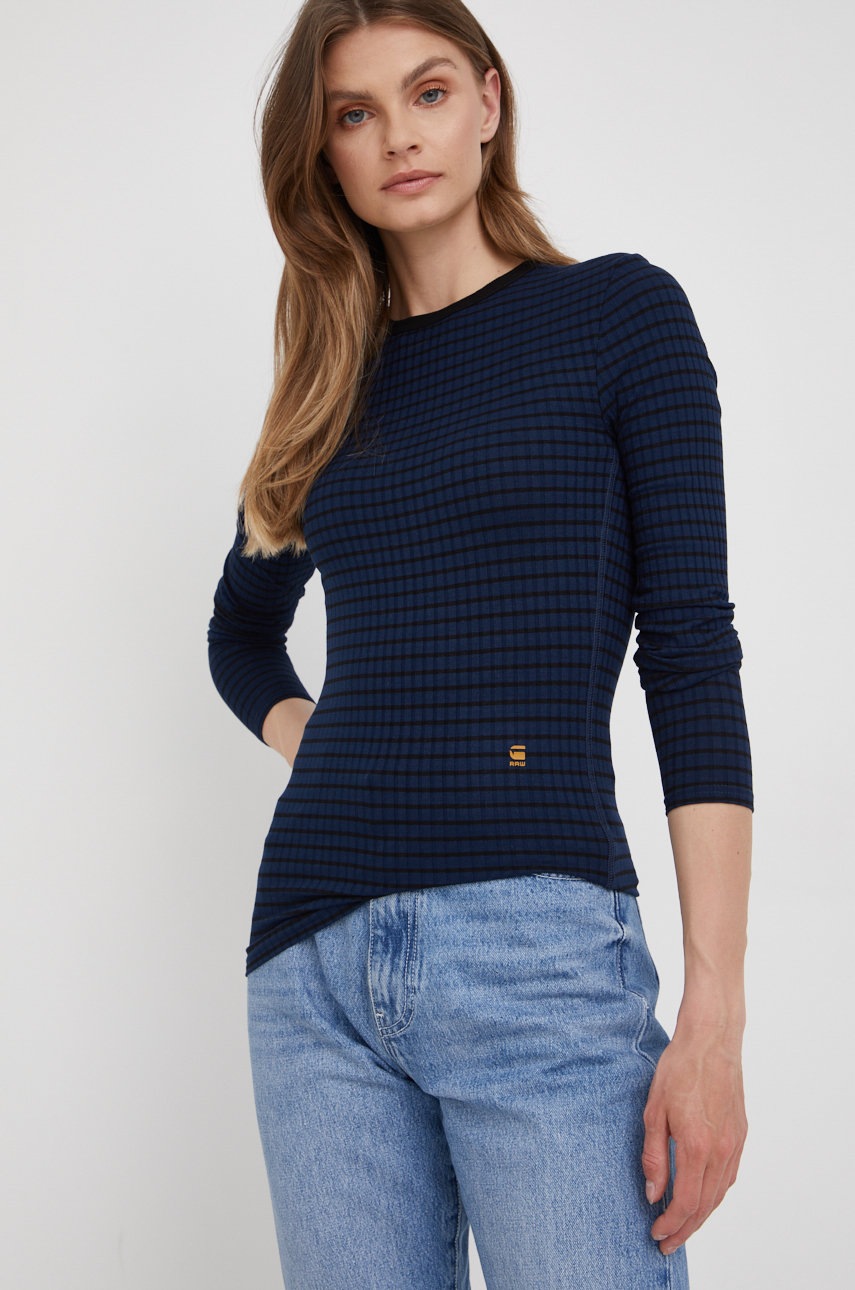 

Лонгслив G-Star Raw женский цвет синий