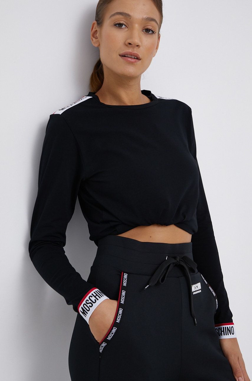 Moschino Underwear Longsleeve femei, culoarea negru answear.ro imagine megaplaza.ro