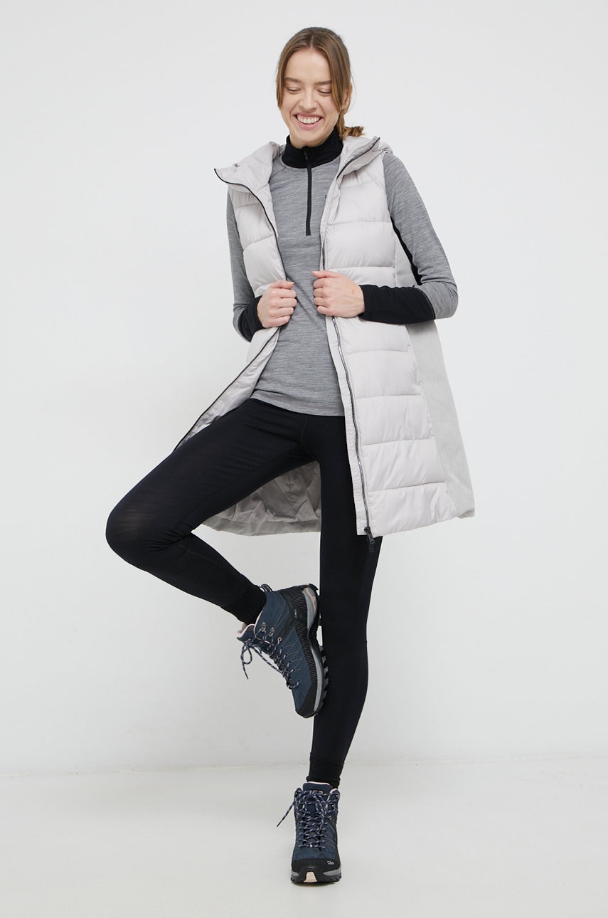 Peak Performance Lenjerie functionala culoarea gri, cu turtleneck