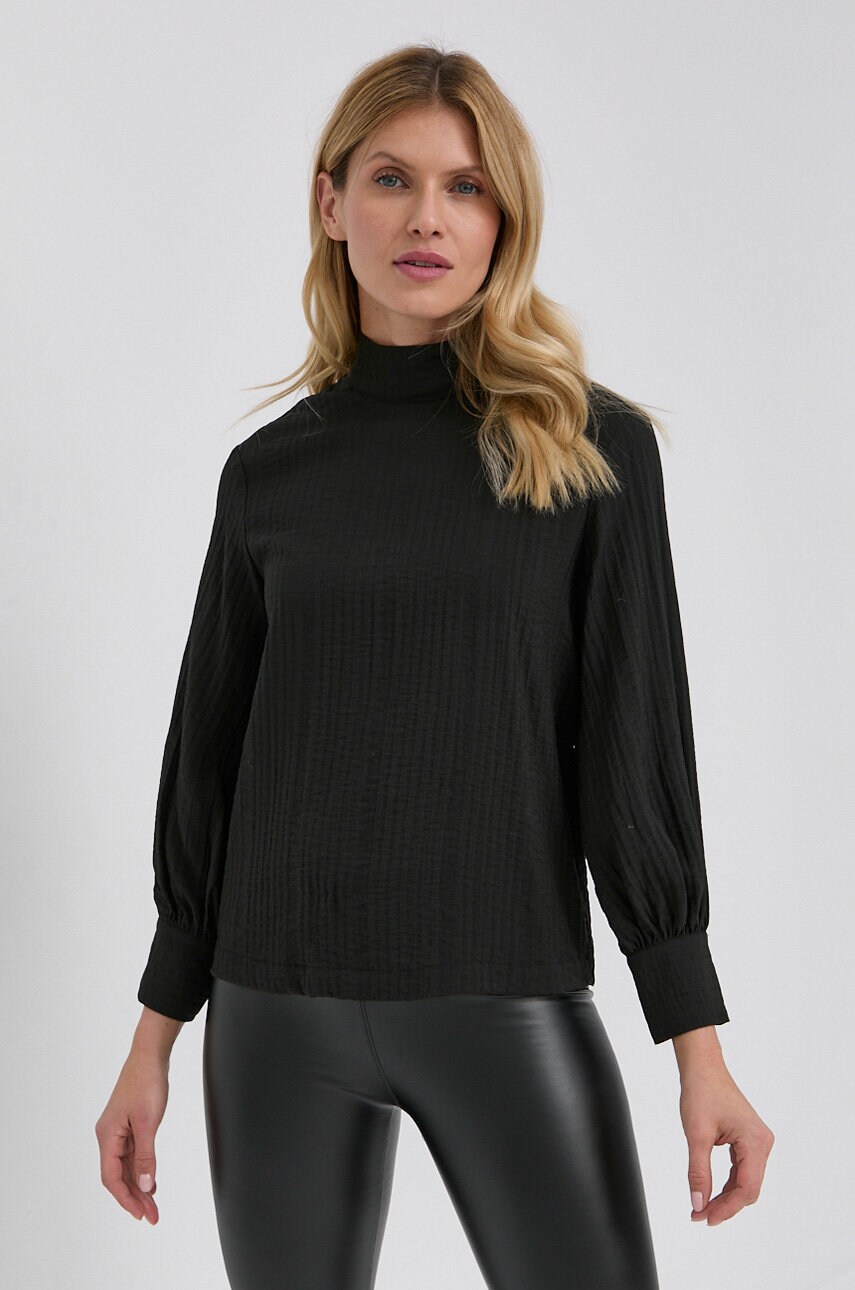 Bimba Y Lola Bluză femei, culoarea negru, material neted answear.ro imagine megaplaza.ro