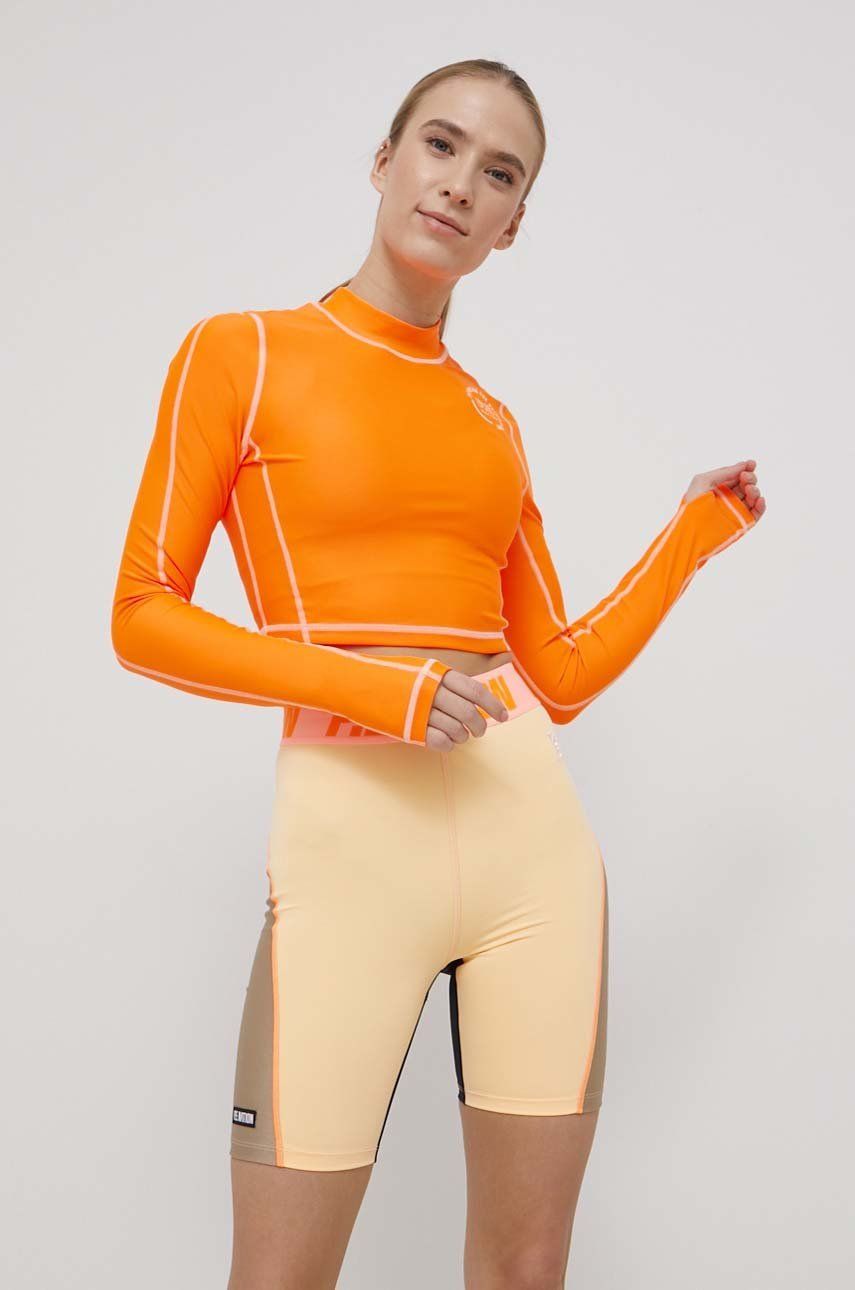 P.E Nation longsleeve sport culoarea portocaliu, cu turtleneck answear.ro