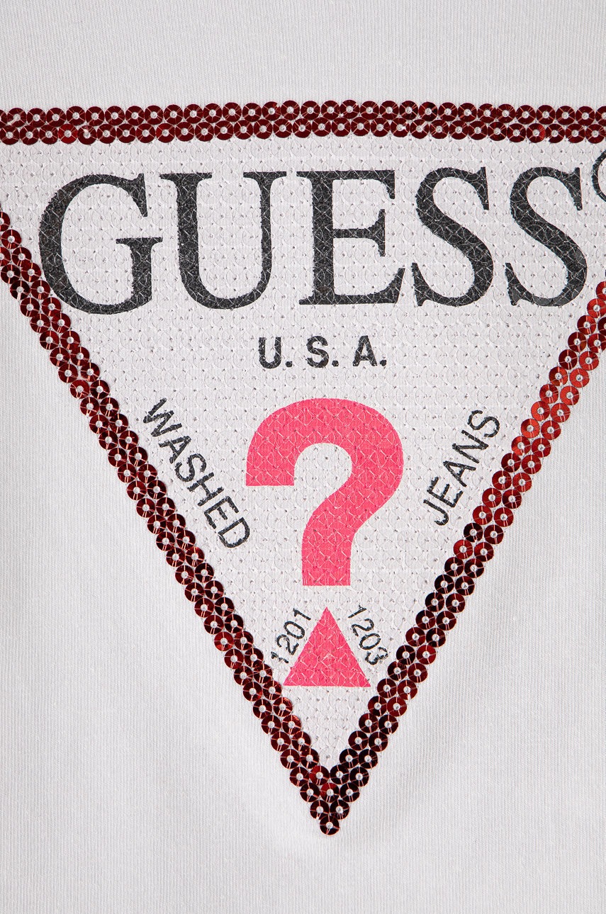 

Детский лонгслив Guess цвет белый