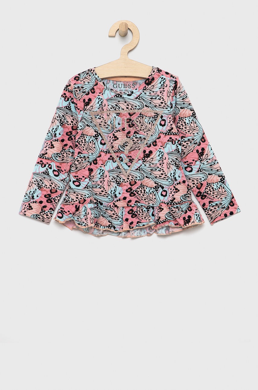 

Детска блуза Guess в розово, Розов