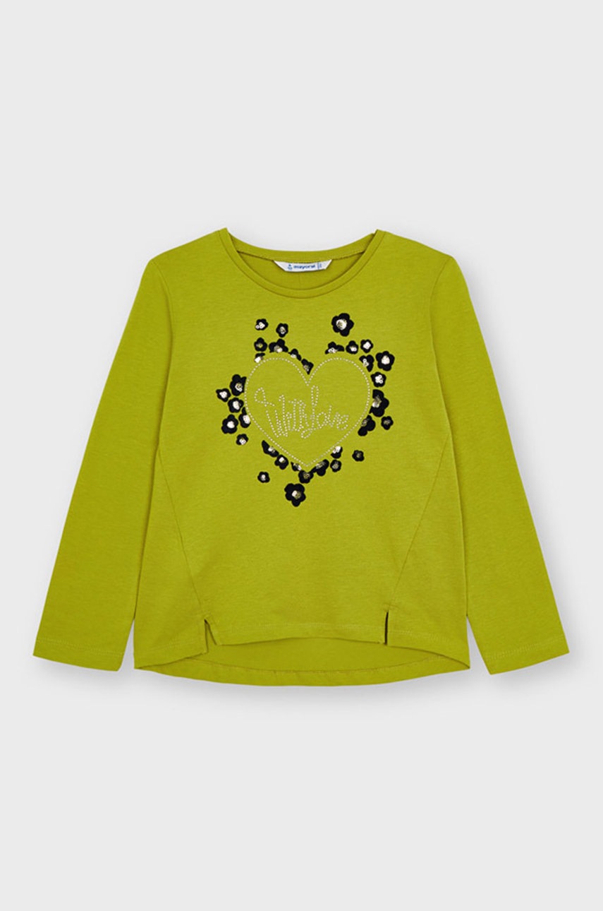 

Детска блуза с дълги ръкави Mayoral в бежово, Зелен