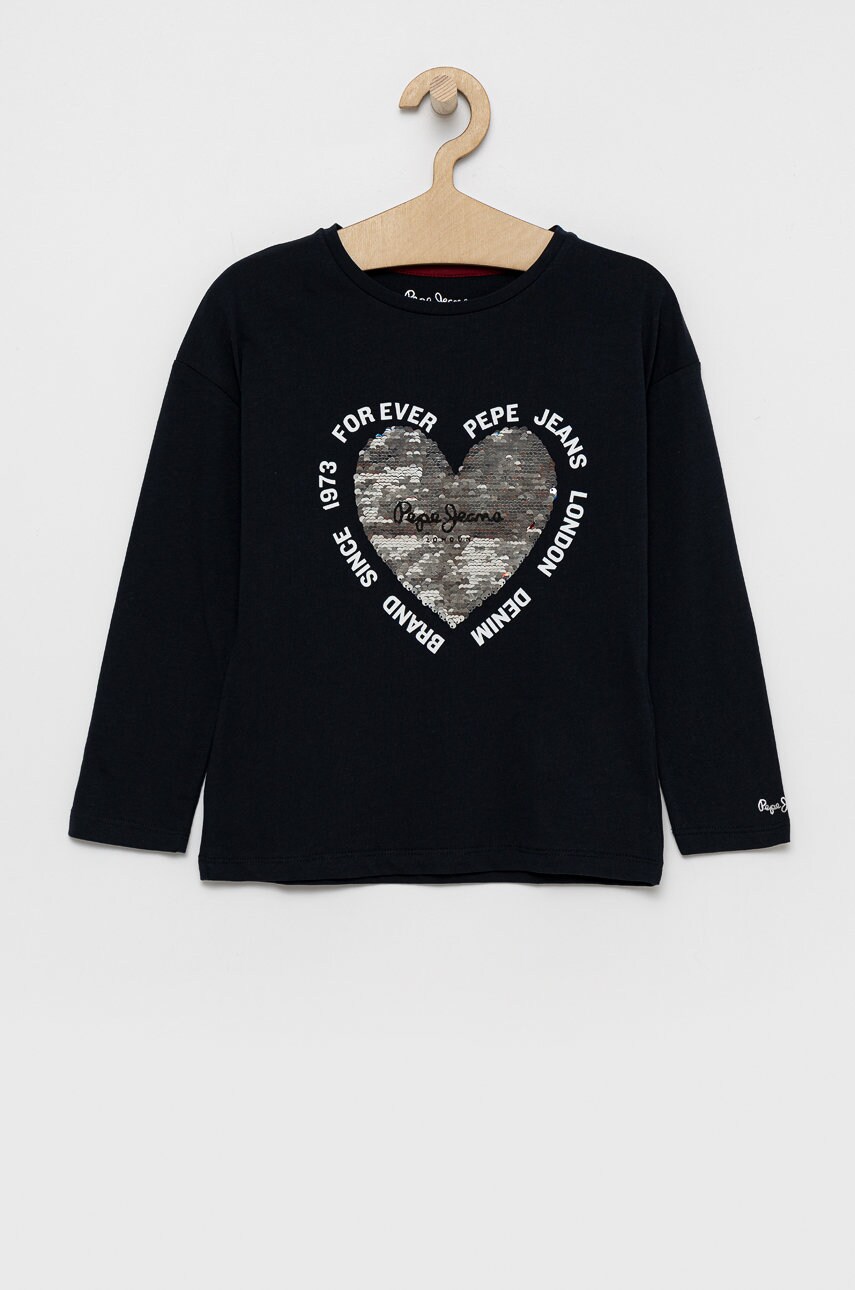 Pepe Jeans - longsleeve din bumbac pentru copii vera