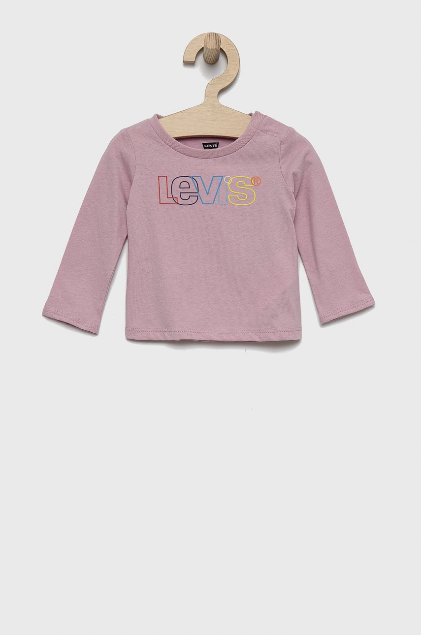 

Levi's - Детска блуза с дълги ръкави, Розов