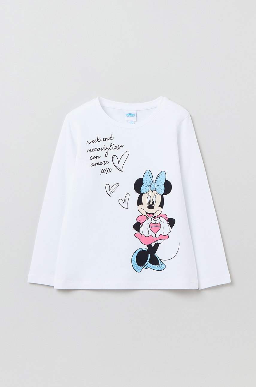 

Детска блуза с дълги ръкави OVS в бяло, Бял