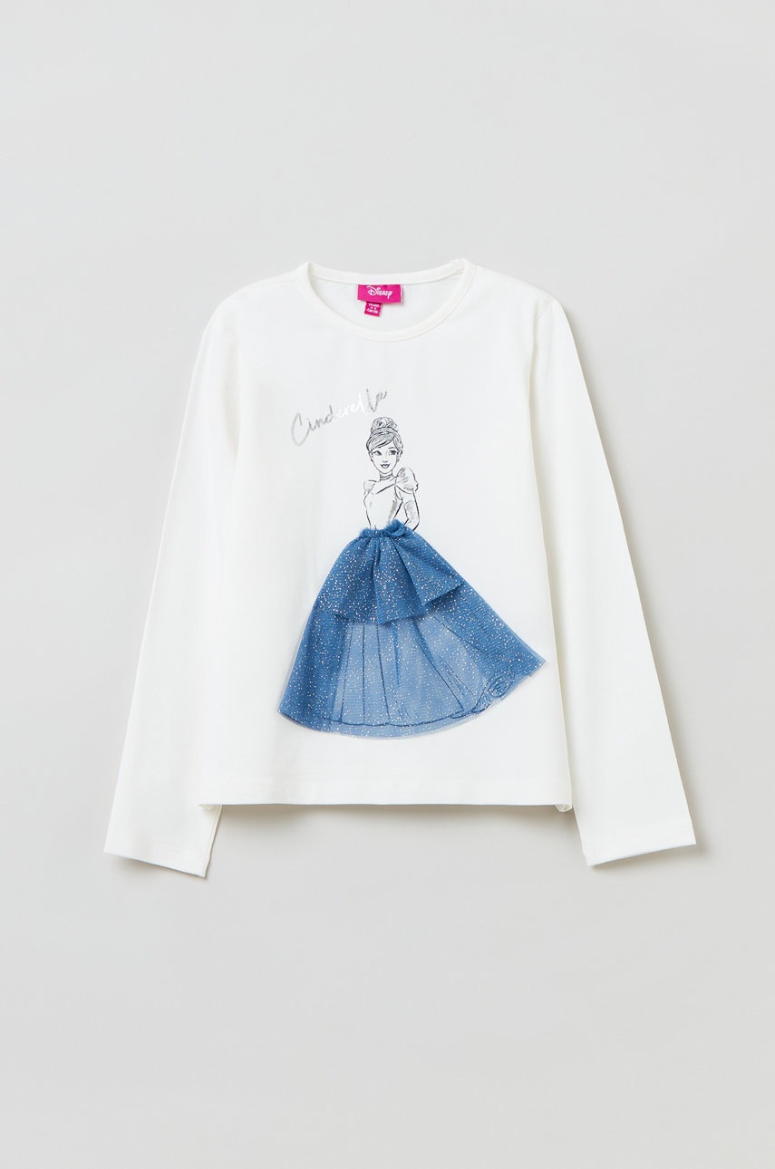 

Детска блуза с дълги ръкави OVS в бяло, Бял