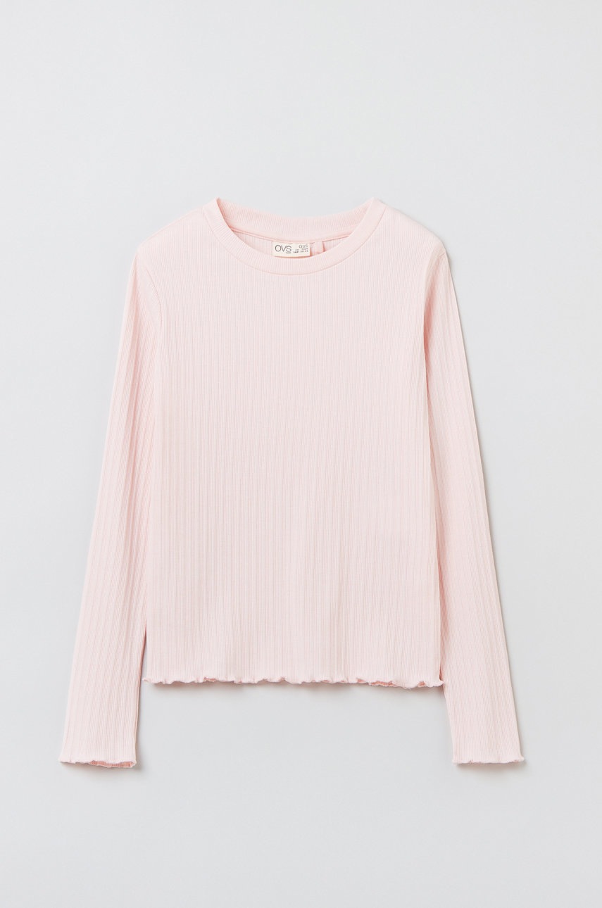

Детска блуза с дълги ръкави OVS в розово, Розов