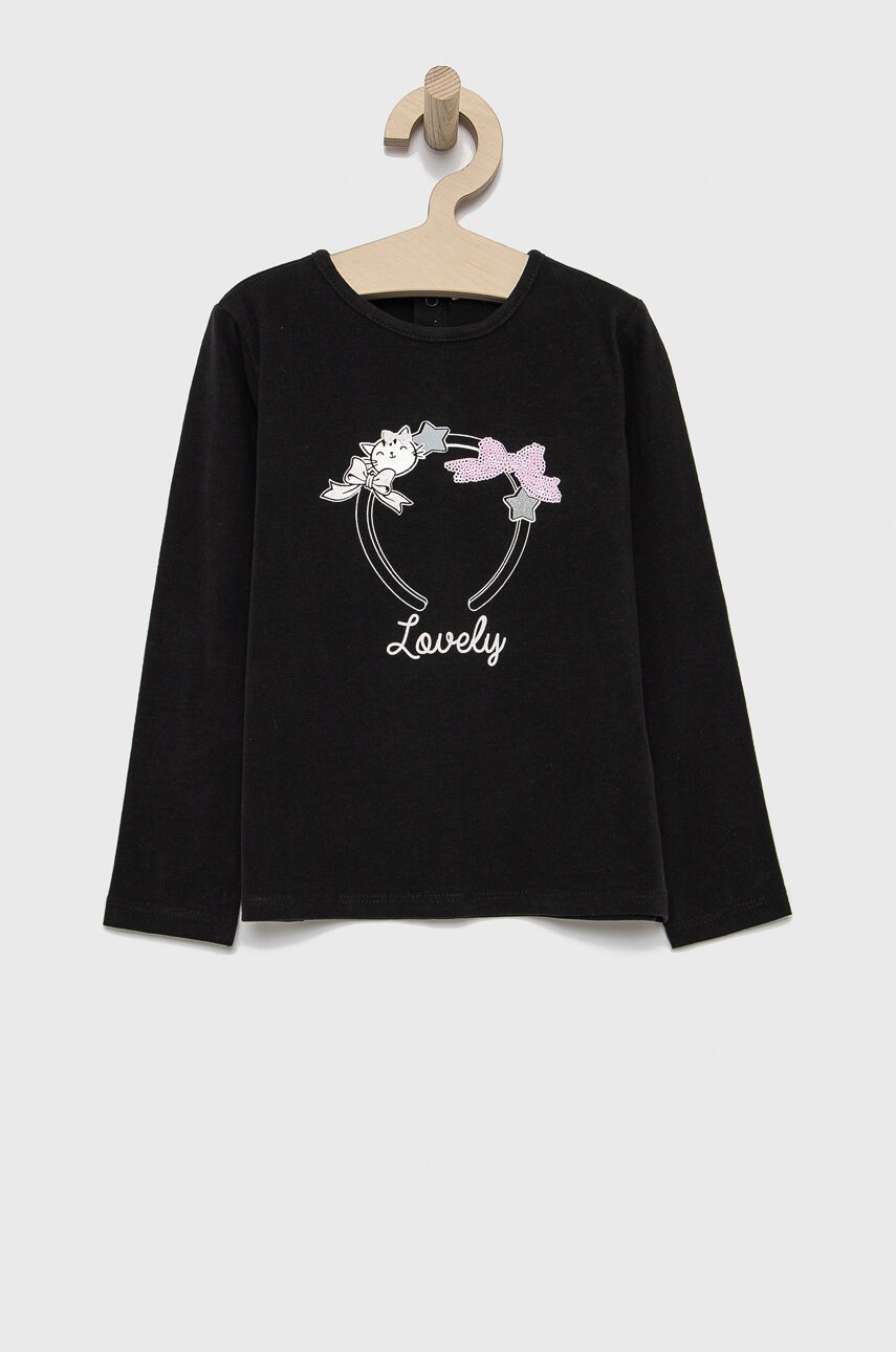 Birba&trybeyond longsleeve copii culoarea negru